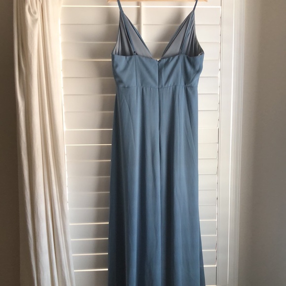 Lulus Slate Blue Maxi Dress | Dance with Me Dress | Slate Blue Bridesmaid Dress - Picture 11 of 11
